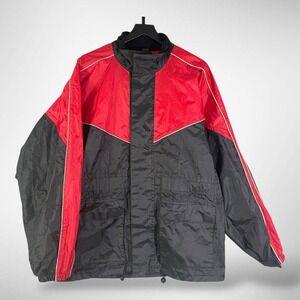 Himalaya Motor Bikewear Waterproof Motorcycle Jacket Red Black Mens Small